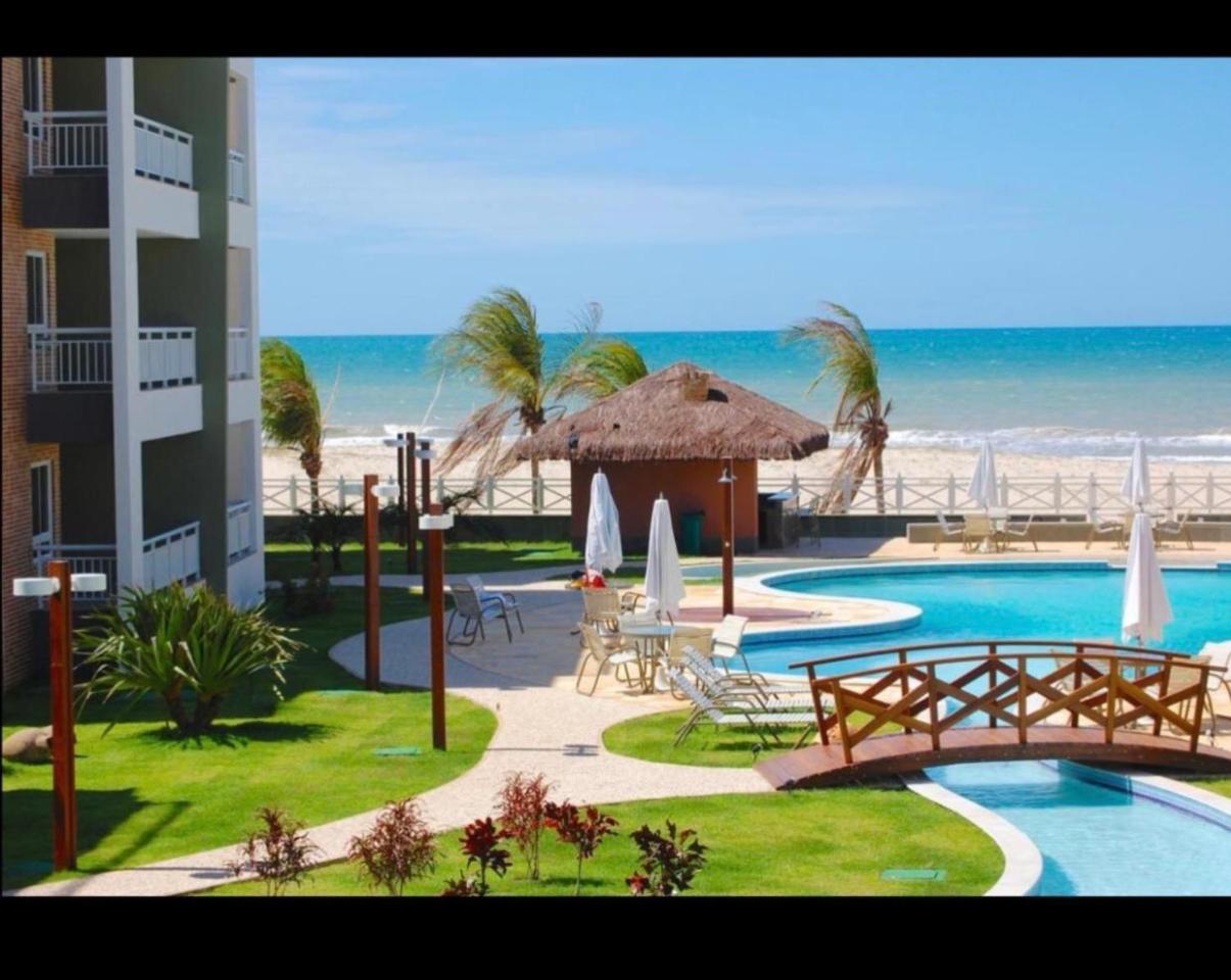 Apartamento Vista Total Do Mar Uma Cobertura A 400M Do Beach Park No Porto Das Dunas Aquiraz Condominio Terramaris Piscina Ampla Parque Infantil Sauna Estacionamento Privado Esterno foto