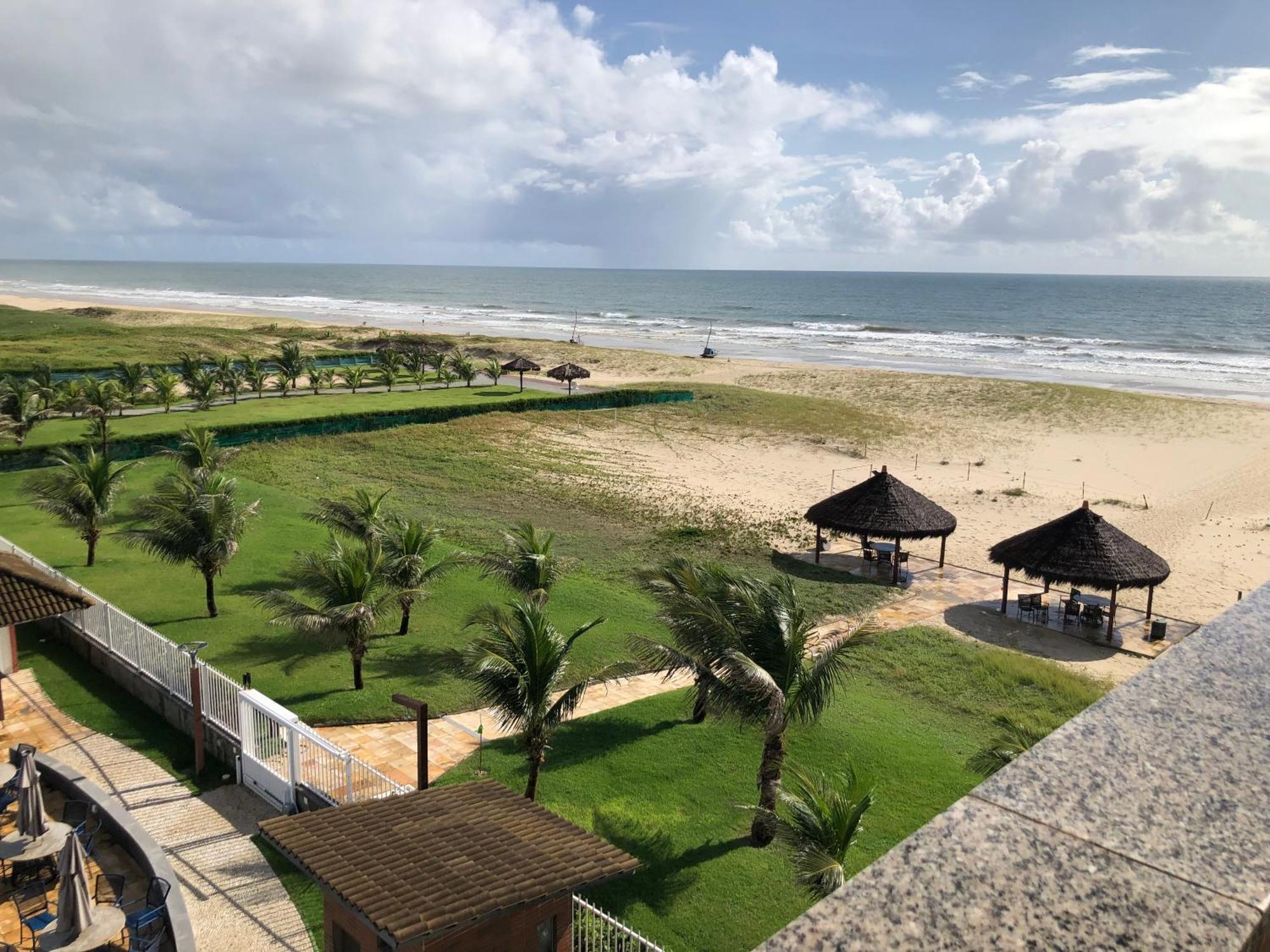 Apartamento Vista Total Do Mar Uma Cobertura A 400M Do Beach Park No Porto Das Dunas Aquiraz Condominio Terramaris Piscina Ampla Parque Infantil Sauna Estacionamento Privado Esterno foto